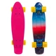 Скейт пенні борд Penny My Go Fish Skateboards ABSTRACT 4442-5 22" Pink Blue-Red, жовті колеса - зображення 1