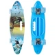 Скейт Пенни Борд Penny Go Cruiser круизер с ручкой Profi 885-5 голубой со светящимися колесами - изображение 1