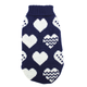 Свитер для собак Taotaopets 357704 Сердечки Dark Blue M кофта (K/OPT1_6216-35382) - изображение 1