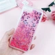 Чохол Glitter для Iphone 5/5s Бампер Рідкий блиск серце рожевий - зображення 1