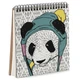 Блокнот Sketchbook Панда в шапке квадратный 16,7х18 см (BDK_17A005) - изображение 1
