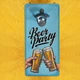Настенная открывалка для бутылок Beer party 32*15 см (ODP_20J013) - изображение 2