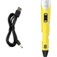 3D ручка для рисования Smart 3D Pen 2 c LCD дисплеем желтый - изображение 8