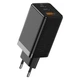 Сетевое зарядное устройство BASEUS GaN2 Pro Quick Charger 1USB/2Type-C, QC/PD, 5A, 65W с кабелем USB Type-C и быстрой зарядкой Black (CCGAN2P-B01) - изображение 1