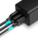 Сетевое зарядное устройство BASEUS GaN2 Pro Quick Charger 1USB/2Type-C, QC/PD, 5A, 65W с кабелем USB Type-C и быстрой зарядкой Black (CCGAN2P-B01) - изображение 2