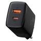 Сетевое зарядное устройство BASEUS Compact Quick Charger 1USB/1Type-C, QC/PD, 20W, 3A| с быстрой зарядкой Black (CCXJ-B01) - изображение 1