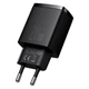 Сетевое зарядное устройство BASEUS Compact Quick Charger 1USB/1Type-C, QC/PD, 20W, 3A| с быстрой зарядкой Black (CCXJ-B01) - изображение 2