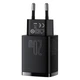 Сетевое зарядное устройство BASEUS Compact Quick Charger 1USB/1Type-C, QC/PD, 20W, 3A| с быстрой зарядкой Black (CCXJ-B01) - изображение 3