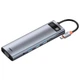 HUB адаптер Baseus Metal Gleam Series 11-in-1 3xUSB3.0+2x4K HD+Type-C+TF+SD+Type-C PD+VGA+3.5m+RJ45 перехідник хаб (CAHUB-CT0G) - зображення 1
