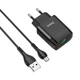 Зарядний пристрій Hoco C72Q 1USB 3A + Micro USB Cable Black - зображення 1