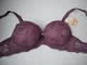 Бюстгальтер Donafen мереживний push up сливовий 75С 8228 - зображення 1