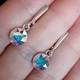 Сережки Hand Made з кристалами хамелеонами Сваровські - зображення 3