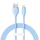 Кабель для быстрой зарядки Baseus Jelly Liquid Silica Gel Charging Data Cable USB to Lightning 2.4A 1.2m Blue (CAGD000003) - изображение 1