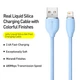 Кабель для быстрой зарядки Baseus Jelly Liquid Silica Gel Charging Data Cable USB to Lightning 2.4A 1.2m Blue (CAGD000003) - изображение 2