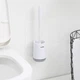 Йоржик для унітазу MBM HOME BP-12 настінний клейкий пластиковий біло-сірий - зображення 8