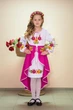 Костюм вышитый Волинські візерунки для девочки Анютины глазки 134 см (розовый) - изображение 10