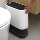 Відро для сміття MBM HOME BP-14 пластикове біло-чорне - зображення 8