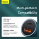 Адаптер автомобільний - зу 2 порти BASEUS Golden Contactor Pro Dual CCJD-0G - зображення 4