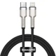 Кабель для быстрой зарядки Baseus Cafule Metal Type-C to Lightning PD 20W 1m Black (CATLJK-A01) - изображение 1