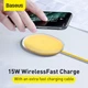 Беспроводное зарядное устройство Baseus Jelly 15W 2A зарядка QI Yellow (WXGD-03) - изображение 3