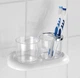 Склянка для зубних щіток Wenko з тримачем Pure 20 х 10 х 12 см пластик (АБС) прозорий - зображення 2