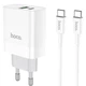 Адаптер сетевой HOCO Type-C to Type-C cable rapido charger set C80A |1USB/1Type-C, QC/PD, 20W, 3A| белый - изображение 1