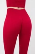 Легінси жіночі спортивні в рубчик з моделювальним швом Giulia LEGGINGS RIB S/M Bordo-winery, Весняні жіночі спортивні штани - зображення 6