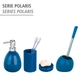 Ершик для унитаза Wenko Polaris Dark Blue, 15x36x14.5 см, керамика, темно-синий - изображение 3