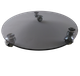 Стеклянная подставка Ø400 мм под цветы напольная на роликах COMMUS Ultra&nbsp;III 40&nbsp;G8-10rez- серая (Графит, Gray) - изображение 3