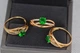 Кольцо Xuping Jewelry волны с зеленым камнем р 20 золотистое - изображение 2