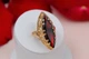 Кольцо Xuping Jewelry Маркиз с красным камнем р 19 золотистое - изображение 1