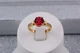Кольцо Xuping Jewelry с малиновым камнем 8 мм р 17 золотистое - изображение 2