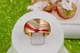 Кільце Xuping Jewelry широке гладке з червоною смугою р 17 золотисте - зображення 2