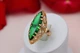 Кольцо Xuping Jewelry Маркиз с зеленым камнем р 17 золотистое - изображение 2
