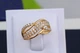 Кольцо Xuping Jewelry восьмерка переплетаются три дорожки из камней р 20 золотистое - изображение 1