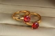 Кільце Xuping Jewelry широке гладке з червоним каменем 7 мм р 19 - зображення 2