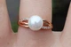 Кольцо Xuping Jewelry с жемчугом 7 мм р 18 золотистое - изображение 6