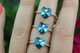Кольцо Xuping Jewelry сердечко Сваровски голубое хамелеон р 19 золотистое - изображение 6