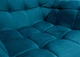 Кресло мягкое обеденное велюровое Intarsio ELEGANTE черный металлический каркас / ткань темно-бирюзовый - изображение 5