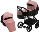Коляска 2 в 1 Bair Kiwi шкіра 100% рожевий 625453 - зображення 1