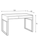 Письмовий стіл Bora Unique 120x60x76 (CTB-009) 095370 - изображение 4