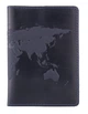 Кожаная обложка на паспорт HiArt PC-01 Shabby Ink World Map Синий - изображение 1