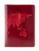 Кожаная обложка на паспорт HiArt PC-01 World Map красная Красный - изображение 1