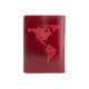 Кожаная обложка на паспорт HiArt PC-01 World Map красная Красный - изображение 2