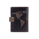 Обложка для паспорта из кожи Hi Art «World Map» PB-03S/1 Shabby Gavana Brown Темно-коричневый - изображение 2