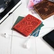 Обложка для документов из кожи HiArt AD-03 Red Berry Buta Art Красный - изображение 4