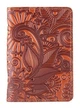 Обложка для документов из кожи HiArt AD-03 Crystal Сognac Mehendi Art Коньячный - изображение 1