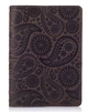 Обложка для паспорта из кожи HiArt PC-02 Shabby Gavana Brown Buta Art Коричневый - изображение 1