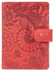 Обкладинка для паспорта з шкіри Hi Art «Mehendi Art» PB-02/1 Shabby Red Berry Червоний - зображення 1