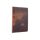 Кожаная обложка на паспорт HiArt PC-01 Shabby Cumaru World Map Рыжий - изображение 2
